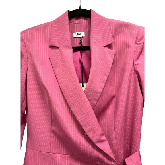 Liu Jo Pink Pinstriped Long Sleeve Blazer Dress Sz IT42 US 6 - Picture 3 of 8